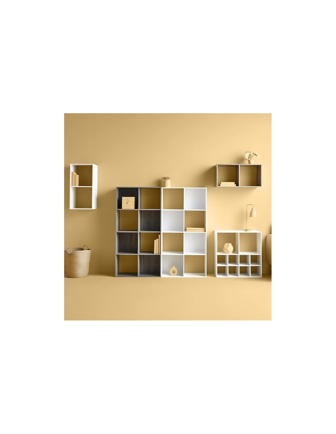 MENSOLE E SCAFFALI: vendita online 5five Mix n Modul, scaffale 9 ripiani, effetto rovere naturale, mobile libreria, organizer...
