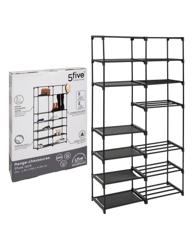 MENSOLE E SCAFFALI: vendita online Scarpiera Modulare Nera 155x87x30 cm, Ampio Spazio di Archiviazione per Scarpe e Accessori...