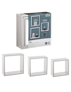 MENSOLE E SCAFFALI: vendita online 5five Fixy, set 3 mensole cubo, mensole da parete, scaffale sospeso, design moderno, arred...