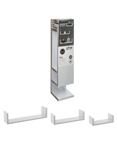 MENSOLE E SCAFFALI: vendita online 5five Fixy, set 3 mensole da parete, mensole sospese, ripiani bianchi, arredamento moderno...