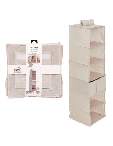 BOX E CONTENITORI SALVASPAZIO: vendita online Scarpiera Groomy 6 scomparti con cestino 127x30cm, organizer beige, porta scarp...