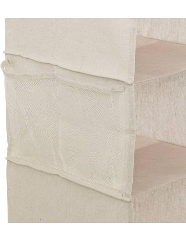 BOX E CONTENITORI SALVASPAZIO: vendita online Scarpiera Groomy 6 scomparti con cestino 127x30cm, organizer beige, porta scarp...