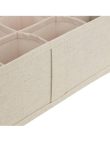 BOX E CONTENITORI SALVASPAZIO: vendita online Scarpiera Groomy 6 scomparti con cestino 127x30cm, organizer beige, porta scarp...