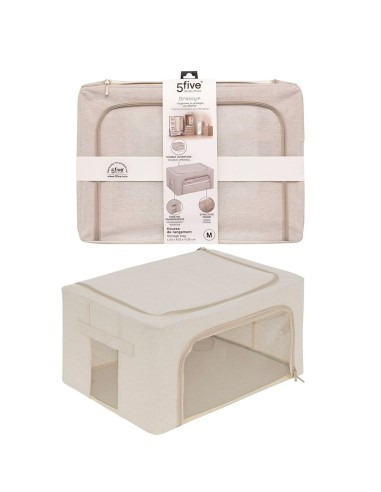 BOX E CONTENITORI SALVASPAZIO: vendita online Scatola contenitore Dressy 50x35x25 cm beige, organizer salvaspazio per armadi,...