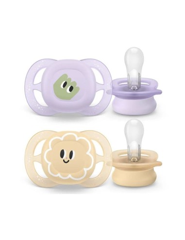 Philips Avent Ultra Start Succhietto 0-2 mesi Viola/Beige - 2 Pezzi