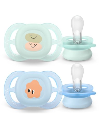 Avent Philips Ciuccio Ultra Start 0-2 Mesi 2 pz Stella - Silicone Ortodontico