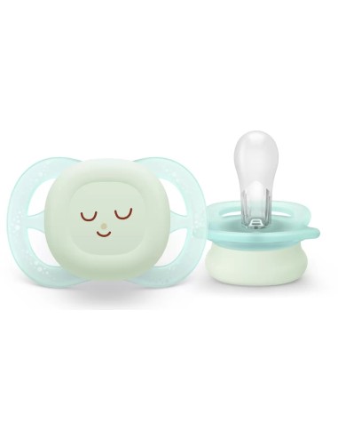 Ciuccio Notturno Philips Ultra Start 0-2 Mesi Blu/Verde - Illuminato-shopincsa.it