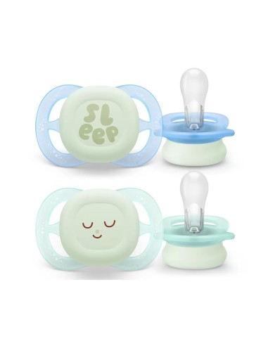 Ciuccio Notturno Philips Ultra Start 0-2 Mesi Blu/Verde - Illuminato-shopincsa.it