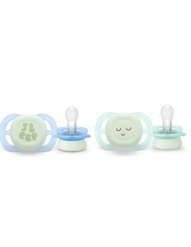 Ciuccio Notturno Philips Ultra Start 0-2 Mesi Blu/Verde - Illuminato-shopincsa.it