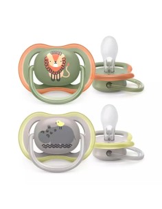 Succhietto Ultra Air 6-18m Philips Avent Mix Animali 2 Pezzi - Traspirante e Sicuro