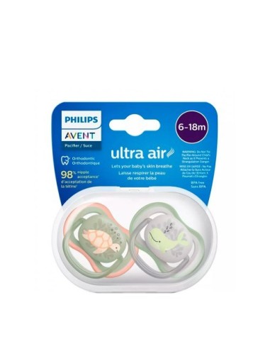 2 Ciucci Ultra Air 6-18 Mesi Verde/Grigio - Philips Avent