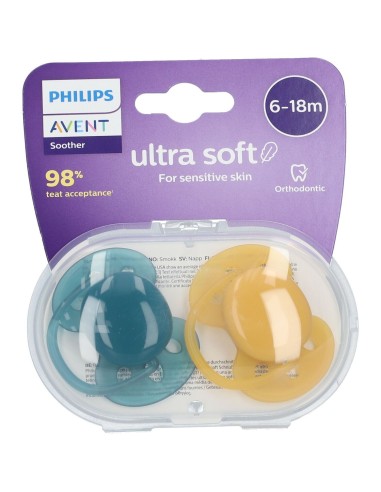 Succhietto Ultra Soft 6-18m Neutro 2 Pezzi - Philips Avent