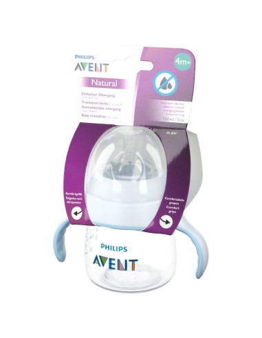 Bicchiere Evolutivo Philips Avent con Manici Anticolica e Tettarella Morbida