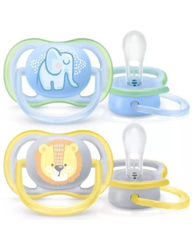Succhietto Ultra Air 18M+ Elefante/Hel Philips Avent 2 Pezzi - Comfort e Traspirazione