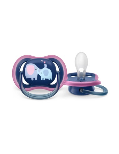 Philips Avent Ciuccio Ultra Air +18 Mesi Elefante/Testo - 2 Pezzi
