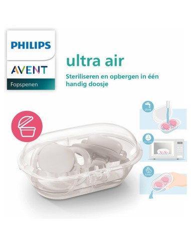 Avent Succhietto Ultra Air 18M+ Balene - 2 Pezzi