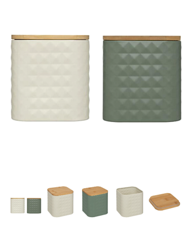 BARATTOLO 209247 SENSIA ASSORTITO METALLO/BAMBOO 11X11X12CM