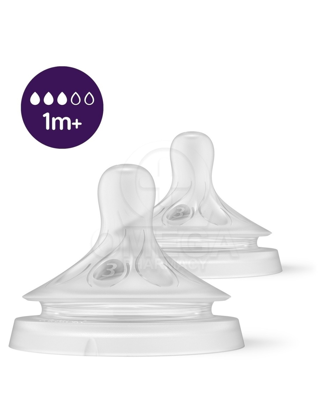 Avent Tettarella Natural 3.0 1m+ Flow 3 (2 Pezzi) | shopincasa.it