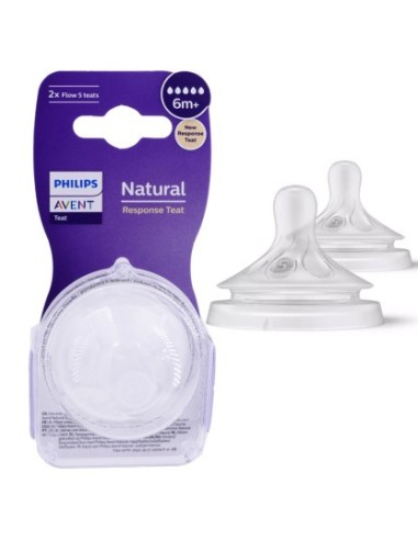 Avent Tettarella Natural Response Flusso 5 (6m+) - 2 Pezzi | shopincasa.it