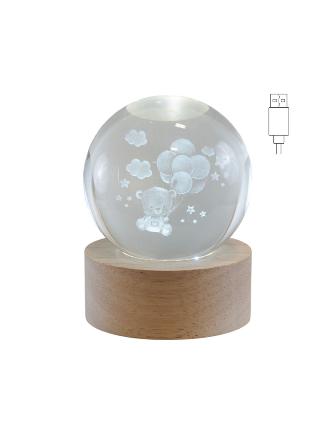 10181213 LAMPADA GLOBO ORSETTO C/BASE