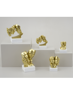1255222 GOLD BUSTO COPPIA ABBRACCI PICCOLO