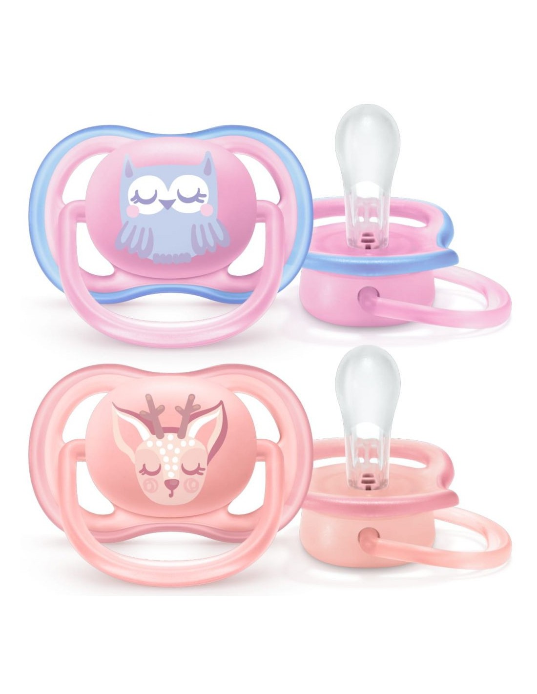 Philips Avent Ultra Air 0-6M Succhietti Rosa 2 Pezzi - Ortodontici e Traspiranti
