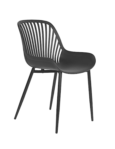 SEDIA MB211969 NERO 51X50X81CM METALLO/POLIPROPILENE