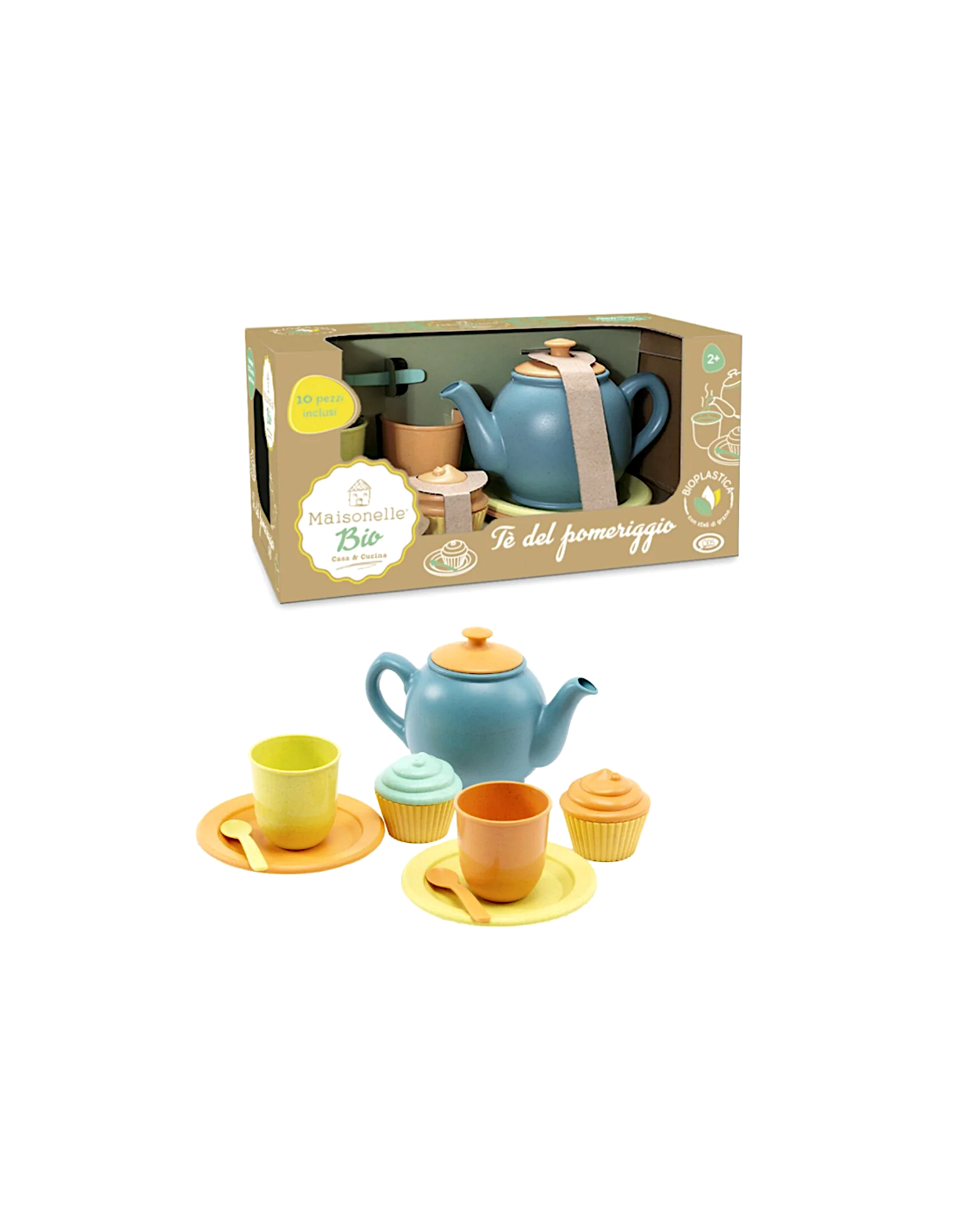 Maisonelle Bio Tè del Pomeriggio Giocattolo con Teiera e Tazzine | Shop in Casa