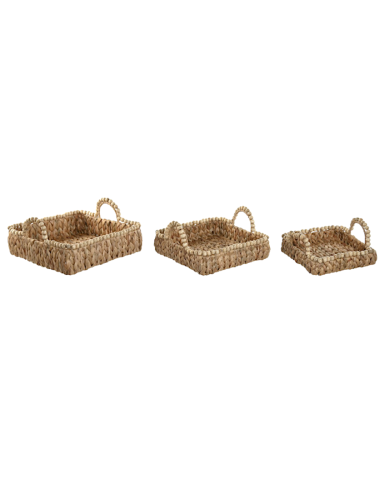 VASOSIO BD217460 3 MIS FIBRA/LEGNO NATURALE 37X37CM