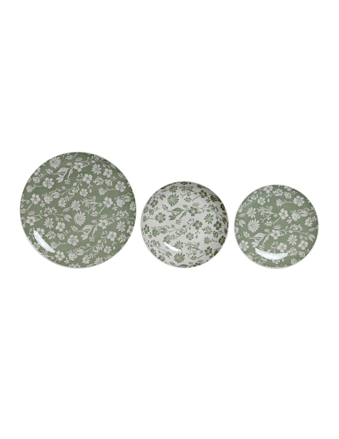 SERVIZIO TAVOLA 18PZ PC215205 FLOREALE VERDE