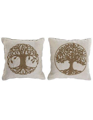 CUSCINO TX215332 ALBERO 45X45CM IUTA ASSORTITO