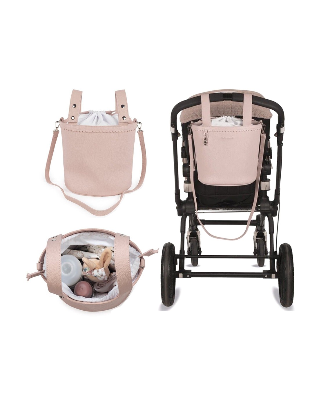 Pasito a Pasito Borsa Bucket Icon Rosa - shopincasa.it