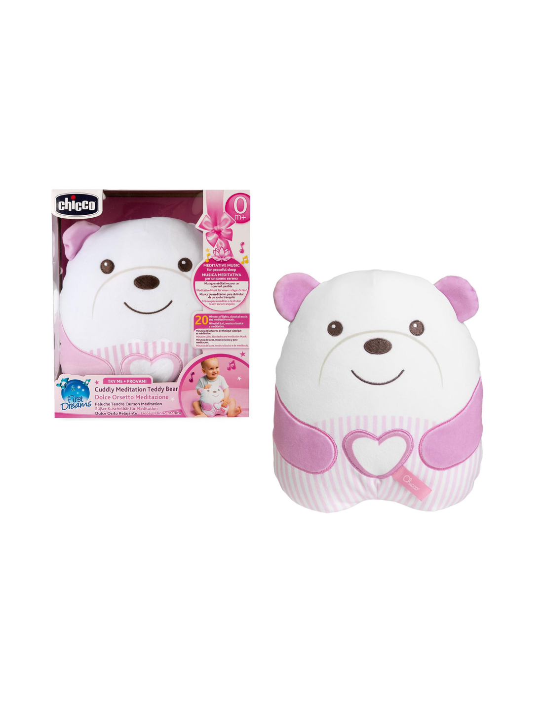 Chicco Orsetto Sweet Heart con Luce e Musica Rilassante | shopincasa.it
