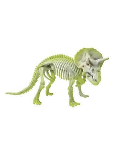 Archeogiocando Triceratopo Luminoso al Buio - Kit Paleontologo con Realtà Aumentata - Shopincasa