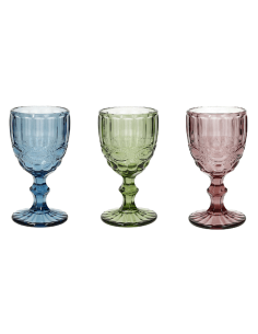 Set 3 calici da vino Tognana Madame 260 ml multicolore su shopincasa.it