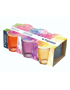 BICCHIERI ACQUA VINO BIBITA: vendita online Set 6 Bicchieri Tognana Seoul 310 ml – Vetro Colorato Anti-UV, Ideale per la Tavo...