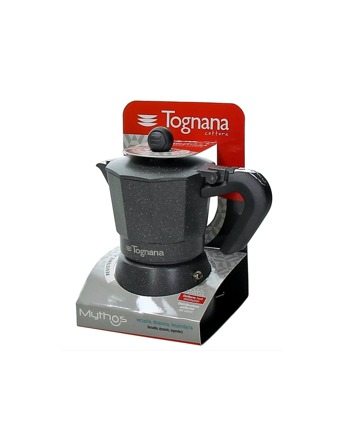 Tognana Mythos Caffettiera Moka 6 Tazze Alluminio | shopincasa.it