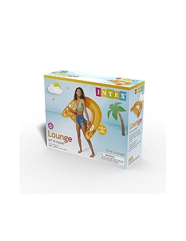 GONFIABILI: vendita online Poltrona gonfiabile Sit'n Float Intex , relax piscina, vinile resistente, portabibita, schienale, ...