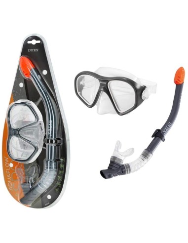 GIOCHI MARE: vendita online Set maschera e boccaglio Intex Reef Rider, chiusura antiacqua, lattice free, snorkeling, mare, et...