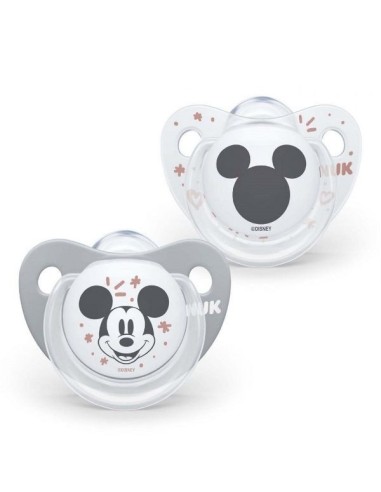 Succhietti NUK Disney Mickey Mouse 6-18M Grigi - 2 Pezzi | Shopincasa