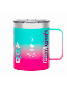 THERMOS E PORTAVIVANDE: vendita online Bialetti Camp Mug Squid Game – 420ml, Acciaio Inox Double Wall in offerta