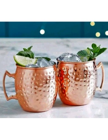 SET 2 BICCHIERI 203279 MOSCOW MULE ACCIAIO 47CL BRONZO