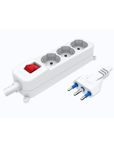 MULTIPRESA 3P SCHUKO BIPASSO 16A