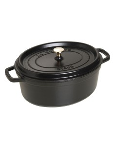 PENTOLE - COPERCHI GHISA: vendita online Staub cocotte ovale da 29cm in ghisa smaltata colore Nero in offerta