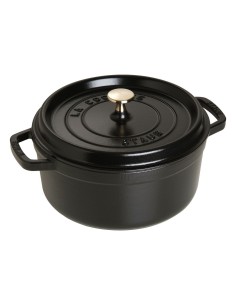 PENTOLE - COPERCHI GHISA: vendita online Staub cocotte tonda da 24cm in ghisa smaltata colore Nero in offerta