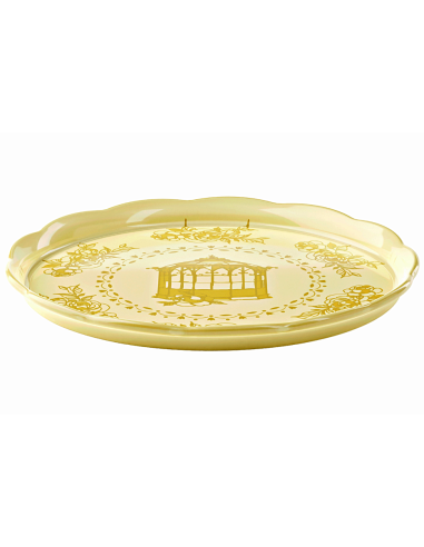 TAVOLA E CUCINA: vendita online VASSOIO TONDO GRANDE JOSEPHINE DUSTY YELLOW TABLE DECOR in offerta