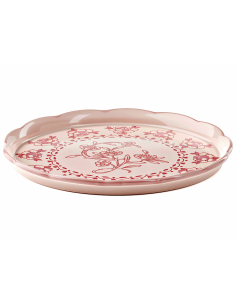 TAVOLA E CUCINA: vendita online Guzzini, vassoio tondo piccolo in melamina Josephine table decor rosa polvere, lavabile in la...
