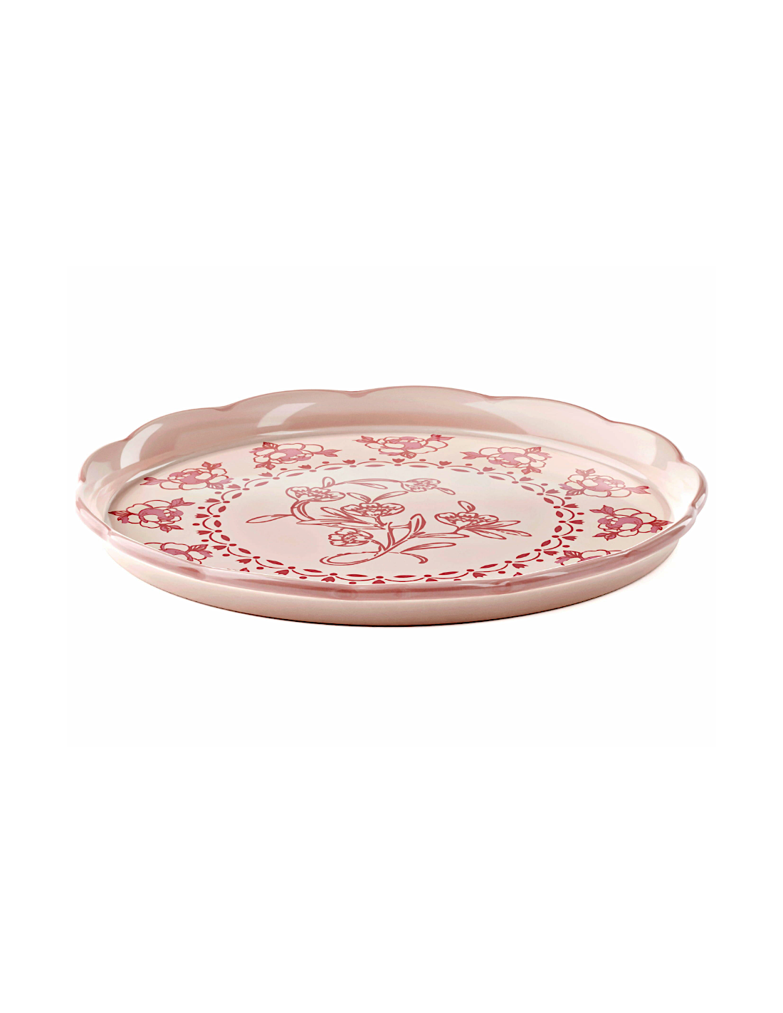 TAVOLA E CUCINA: vendita online Guzzini, vassoio tondo piccolo in melamina Josephine table decor rosa polvere, lavabile in la...