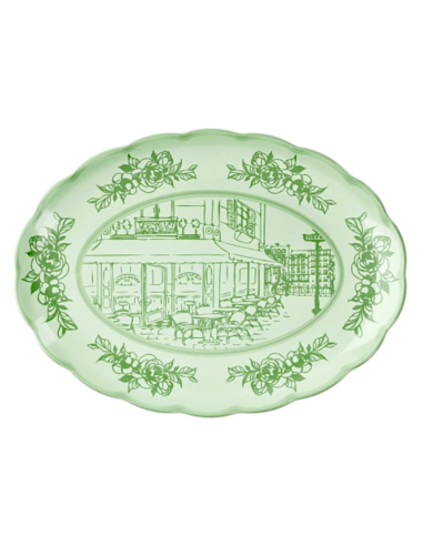 TAVOLA E CUCINA: vendita online VASSOIO OVALE GRANDEJOSEPHINE DUSTY GREEN TABLE DECOR in offerta