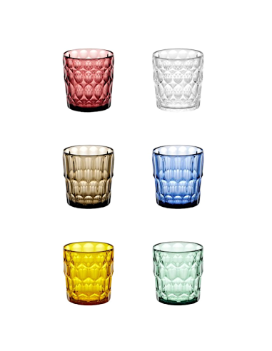 TAVOLA E CUCINA: vendita online SET 6 BICCHIERI BASSI VANITY ASSORTED in offerta